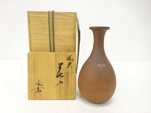 JAPANESE POTTERY / BIZEN WARE / HANAIRE FLOWER VASE 